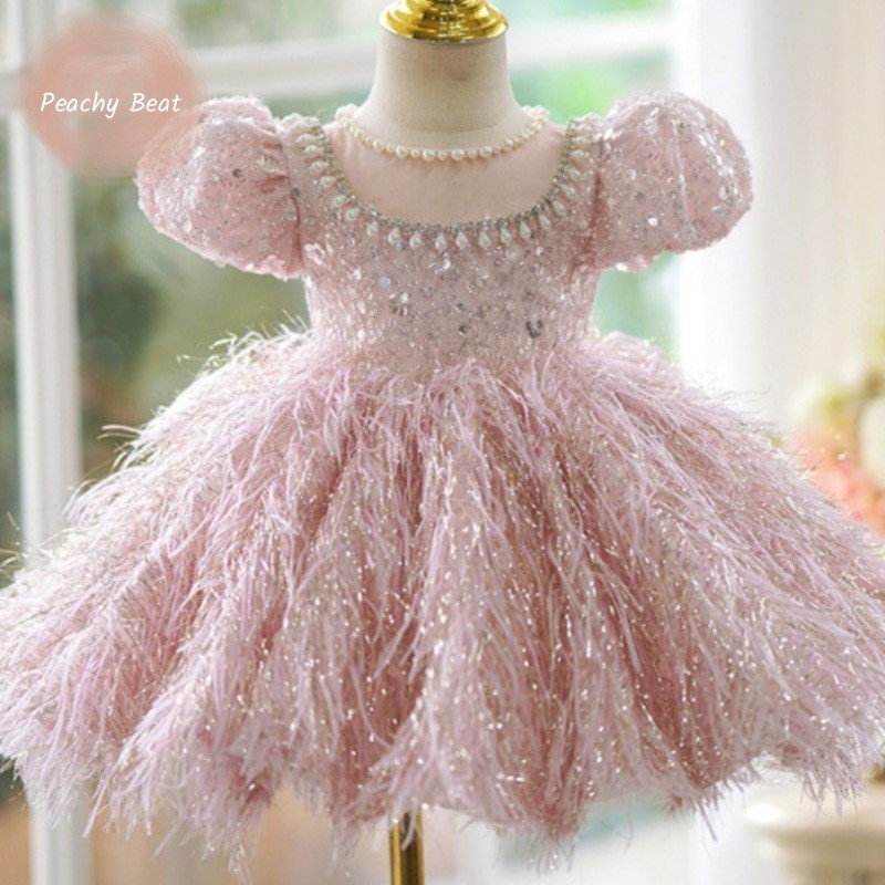 Baby Clothing Dresser - Mode Baby Meisje Prinses Pailletten Veren
