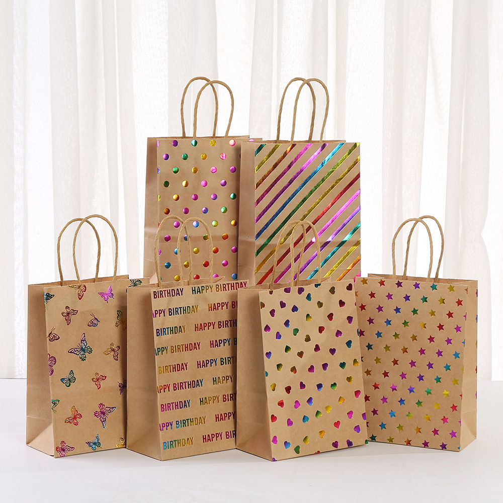 Baby Zebra Clothing - 30 stuks gestreept kraftpapier cadeauzakje stippen