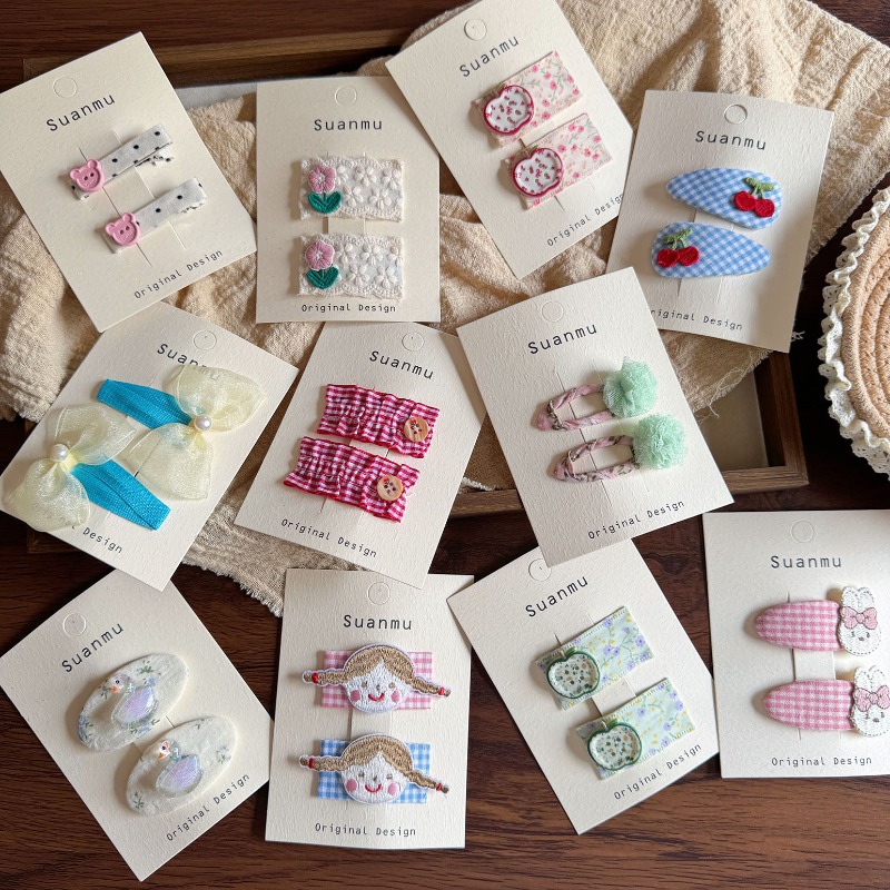 Baby Clothing Material - Koreaanse Stijl Zoete Bloemen Stof Haarspeldjes