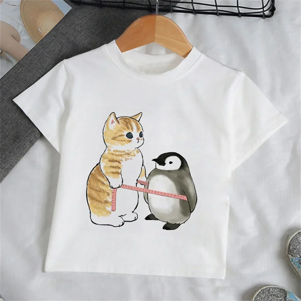 Baby Clothing In Summer - Kinderkleding Meisjes Cartoon Kat T-Shirt voor