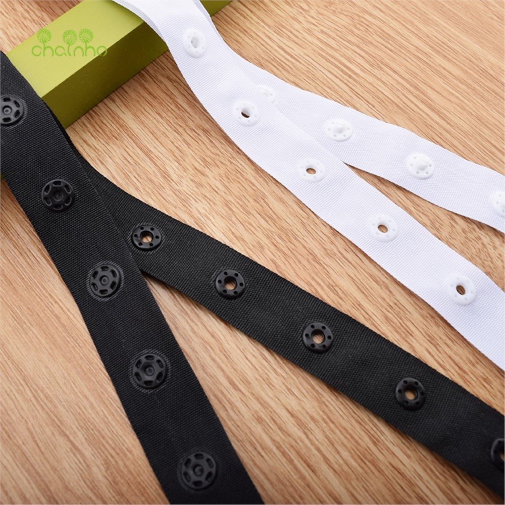 Baby Clothing Sewing - Plastic drukknopen met geweven band, 25
