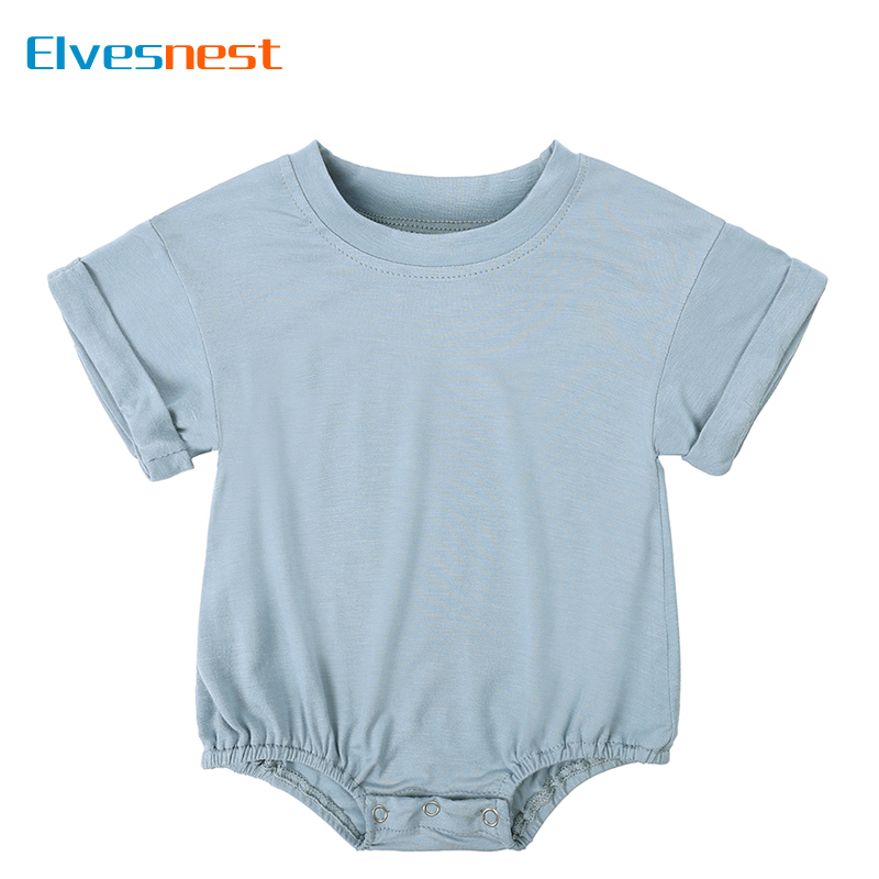Bamboo Bodysuit Baby - Bamboevezel babymeisje bodysuit mode effen babyjongenskleding
