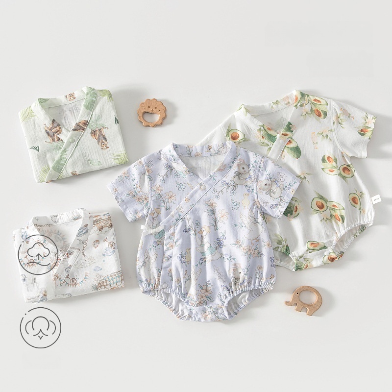 Bamboo Bodysuit Baby - Baby bodysuit voor pasgeborenen, zomer, zachte