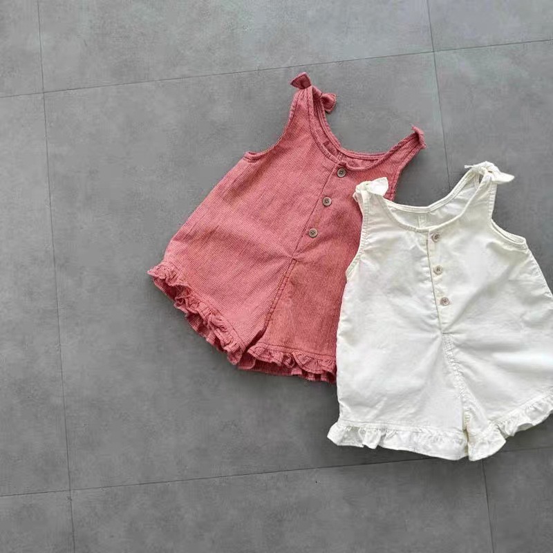 Baby Clothing In Summer - HY2831 Zomerrompertje voor meisjes met overslag